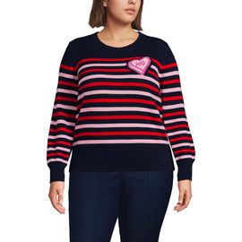 Lands' End Lands' End Plus Size Drifter Jacquard Sweater