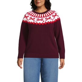 Lands' End Lands' End Plus Size Drifter Raglan Crew Sweater