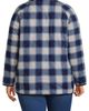 Lands' End Lands' End Plus Size High Pile Fleece Reversible Mixed Media Long Jacket - 2