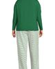 Lands' End Lands' End Plus Size Knit 2 Piece Pajama Set - Long Sleeve Top and Pants - 2