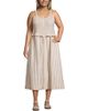 Lands' End Lands' End Plus Size Linen Blend Pintuck Tank Midi Dress - 1