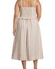 Lands' End Lands' End Plus Size Linen Blend Pintuck Tank Midi Dress - 2