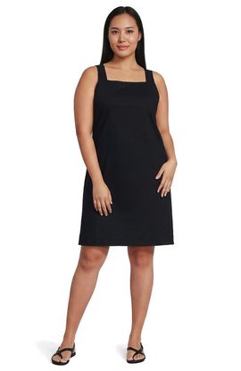 Lands' End Lands' End Plus Size Linen Shift Above the Knee Dress