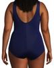 Lands' End Lands' End Plus Size Long Chlorine Resistant Soft Cup Tugless Sporty One Piece Swimsuit - 4