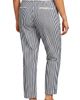 Lands' End Lands' End Plus Size Mid Rise Classic Straight Leg Oxford Stripe Ankle Pants - 2