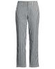 Lands' End Lands' End Plus Size Mid Rise Classic Straight Leg Oxford Stripe Ankle Pants - 3