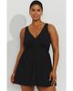 Lands' End Lands' End Plus Size New SlenderSuit Wrap Swim Dress Swimsuit - 1