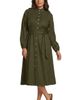 Lands' End Lands' End Plus Size Perfect Button Front Shirt Dress - 1
