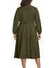 Lands' End Lands' End Plus Size Perfect Button Front Shirt Dress - 2