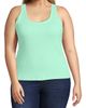 Lands' End Lands' End Plus Size Pointelle Rib UNeck Tank - 1
