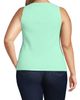 Lands' End Lands' End Plus Size Pointelle Rib UNeck Tank - 2