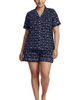 Lands' End Lands' End Plus Size Poplin 2 Piece Pajama Set - Short Sleeve Shirt And Shorts - 1
