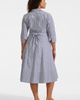 Lands' End Lands' End Plus Size Poplin Midi Wrap Front Dress - 2