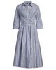 Lands' End Lands' End Plus Size Poplin Midi Wrap Front Dress - 5