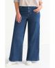 Lands' End Lands' End Plus Size Recover Denim High Rise Extra Wide Leg Jeans - 1