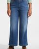Lands' End Lands' End Plus Size Recover Denim Mid Rise Wide Leg Ankle Jeans - 1