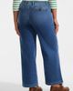 Lands' End Lands' End Plus Size Recover Denim Mid Rise Wide Leg Ankle Jeans - 2