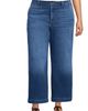 Lands' End Lands' End Plus Size Recover Denim Mid Rise Wide Leg Ankle Jeans - 3
