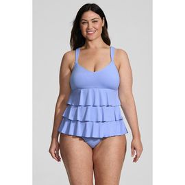 Lands' End Lands' End Plus Size Ruffle Fauxkini One Piece Swimsuit