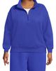 Lands' End Lands' End Plus Size Serious Sweats Relaxed Quarter Zip Pullover Sweatshirt - 1