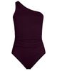 Lands' End Lands' End Plus Size Shirred One Shoulder One Piece Swimsuit - 3