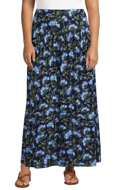 Lands' End Lands' End Plus Size Silky Knit Maxi Skirt