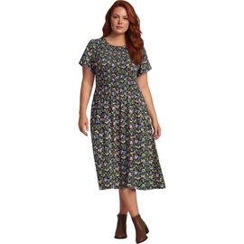 Lands' End Lands' End Plus Size Smocked Midi Dress