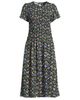Lands' End Lands' End Plus Size Smocked Midi Dress - 3