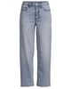 Lands' End Lands' End Plus Size Soft Denim Mid Rise Relaxed Straight Crop Jeans - 5