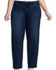Lands' End Lands' End Plus Size Soft Denim Mid Rise Relaxed Straight Leg Jeans - 3