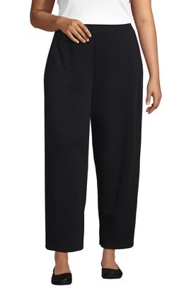 Lands' End Lands' End Plus Size Sport Knit High Rise Barrel Ankle Pants