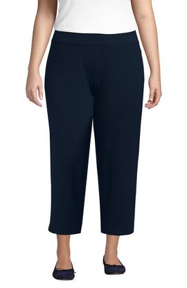 Lands' End Lands' End Plus Size Starfish Mid Rise Pull On Crop Pants