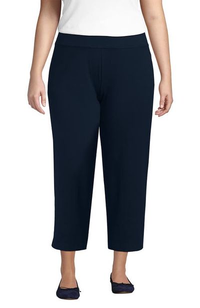 Lands' End Lands' End Plus Size Starfish Mid Rise Pull On Crop Pants