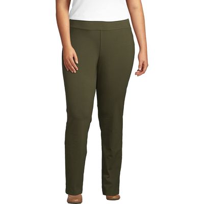 Lands' End Lands' End Plus Size Starfish Mid Rise Slim Leg Pants