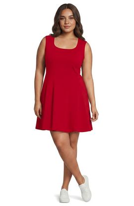 Lands' End Lands' End Plus Size Starfish Scoop Neck Sleeveless Mini Dress