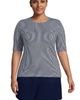 Lands' End Lands' End Plus Size Sunshade Upf 50 Elbow Sleeve Rash Guard Swim Tee - 1