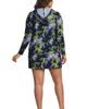Lands' End Lands' End Plus Size Sunshade Upf 50 Hooded Mini Swim Swim Cover-up Dress - 4
