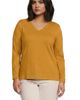 Lands' End Lands' End Plus Size Supima Cotton Long Sleeve V-Neck T-Shirt - 1