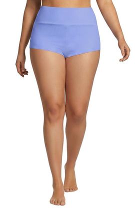 Lands' End Lands' End Plus Size Tugless High Waisted Swim Boy Shorts
