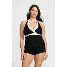 Lands' End Lands' End Plus Size V-Neck Halter Tankini Top