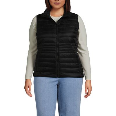 Lands' End Lands' End Plus Size Wanderweight Packable Down Vest