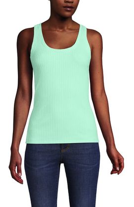 Lands' End Lands' End Pointelle Rib UNeck Tank