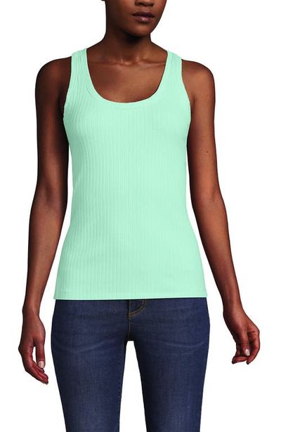 Lands' End Lands' End Pointelle Rib UNeck Tank