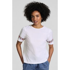Lands' End Lands' End Poplin Eyelet Back Tie Shirt