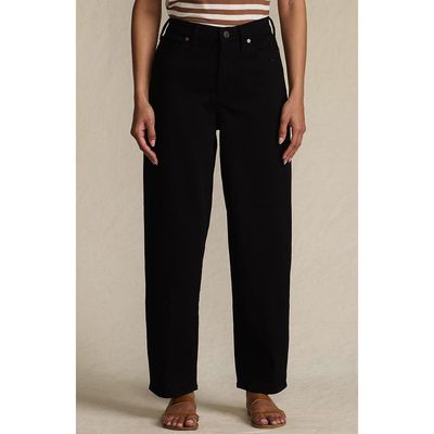 Lands' End Lands' End Recover High Rise Barrel Leg Ankle Jeans