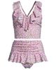 Lands' End Lands' End Ruffle Midkini Top and High Waisted Bottom Swimsuit Set - 3