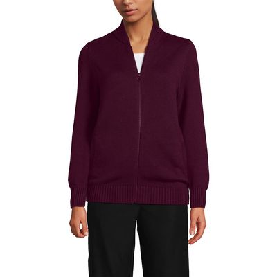Lands' End Lands' End School Uniform Adult Legacy Full Zip Cardigan