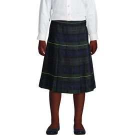 Lands' End Lands' End School Uniform Girls Plaid Pleated Skirt Below the Knee
