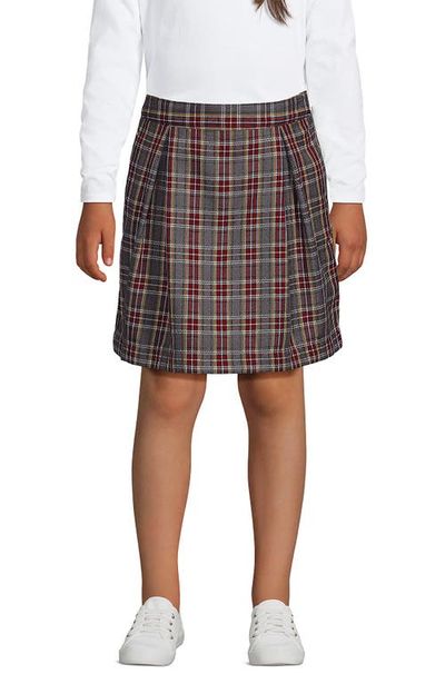 Lands' End Lands' End School Uniform Girls Plaid Skort Top of Knee