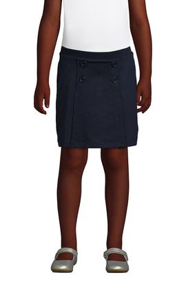 Lands' End Lands' End School Uniform Girls Ponte Button Front Skort